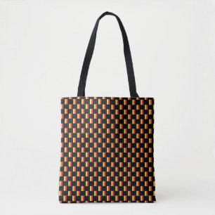 Chequered Belgium Flag Pattern Tote Bag