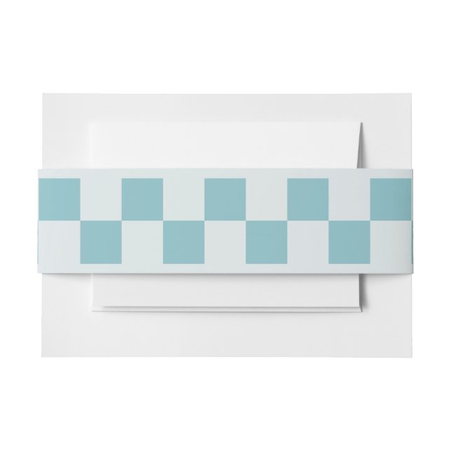 Chequered belly band for wedding invitation (Front Example)