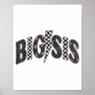 Chequered big sis new sister announcement lightnin poster