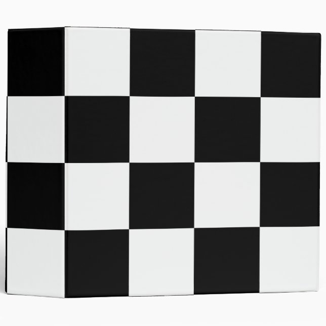 Chequered Black and White Binder (Front/Spine)