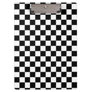 Chequered Black and White Clipboard
