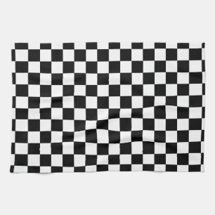 Chequered Black and White Kitchen Towel