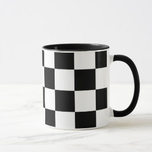Chequered Black and White Mug