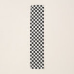 Chequered Black and White Scarf<br><div class="desc">Abstract digital art of black and white squares in a chequered formation.</div>