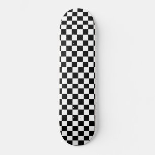 chequered Black and White skateboard. Skateboard
