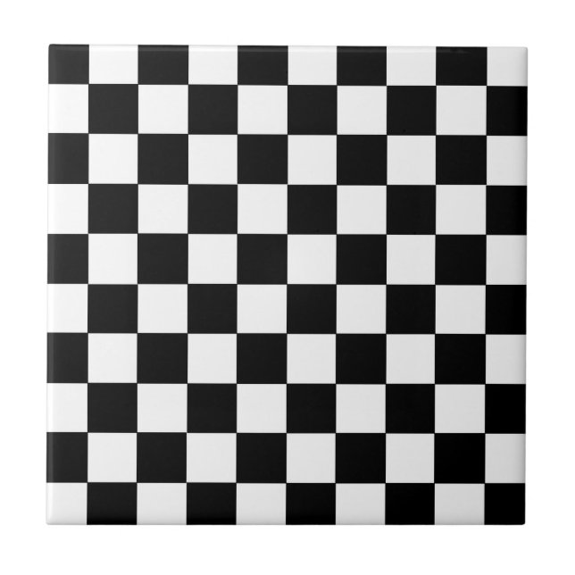 Chequered Black and White Tile (Front)