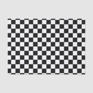 Chequered Black and White Tissue Paper