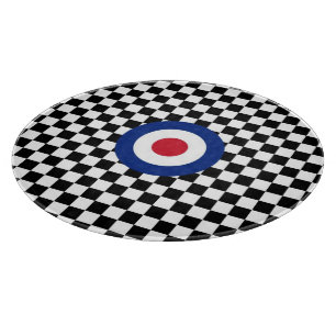 Chequered Black Racing Target Mod Cutting Board