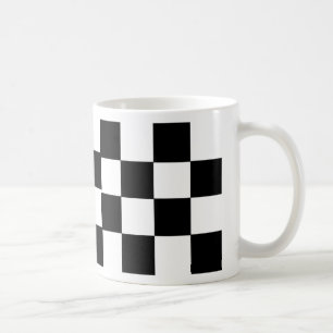 Chequered Black & White Coffee Mug
