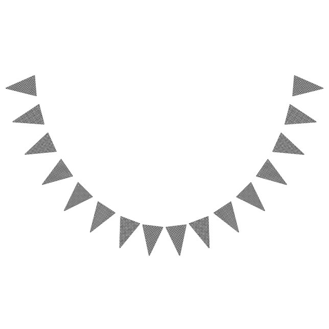 Chequered Black-White Decor Bunting Flags (All)