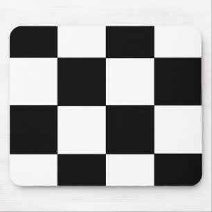 Chequered Black & White Mouse Pad