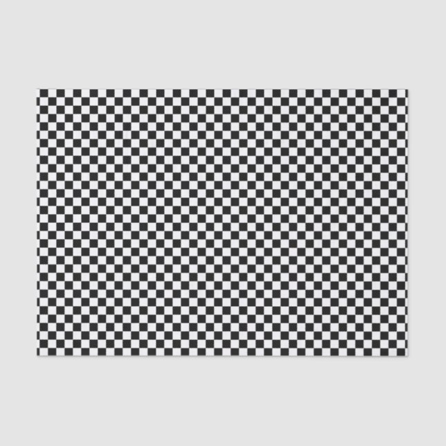Chequered Black-White-Tissue Paper (Front)