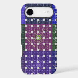 Chequered Blue and Purple Art Print