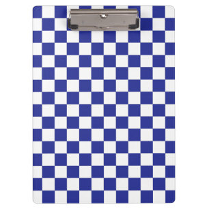 Chequered Blue and White Clipboard