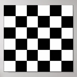 chequered board poster