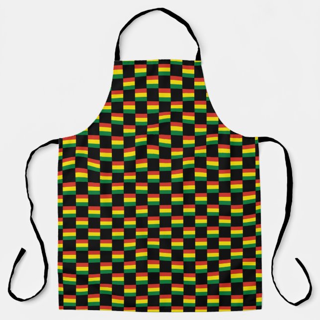 Chequered Bolivia Flag Pattern  Apron (Front)