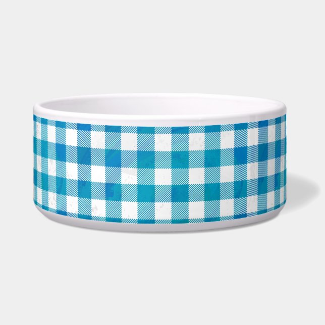 Chequered Buffalo Plaid Blue and White (Front)