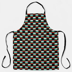 Chequered Bulgaria Flag Pattern Apron