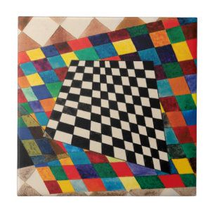 Chequered by Wassily Kandinsky Ceramic Tile