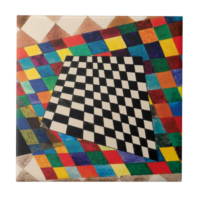 Chequered by Wassily Kandinsky    Ceramic Tile (Front)