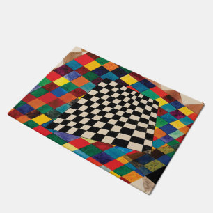 Chequered by Wassily Kandinsky  Doormat