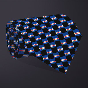 Chequered Cabo Verde Flag Pattern Tie