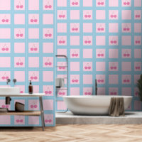 Chequered Cherry Pattern Retro