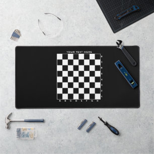 Chequered chess board custom colour desk mat