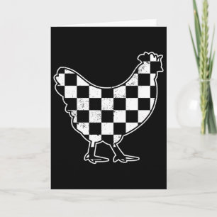 Chequered Chicken Farmer Chicken Race Car Boys Chi Card