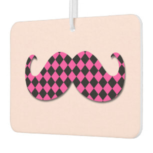 Chequered Classic Moustache Air Freshener