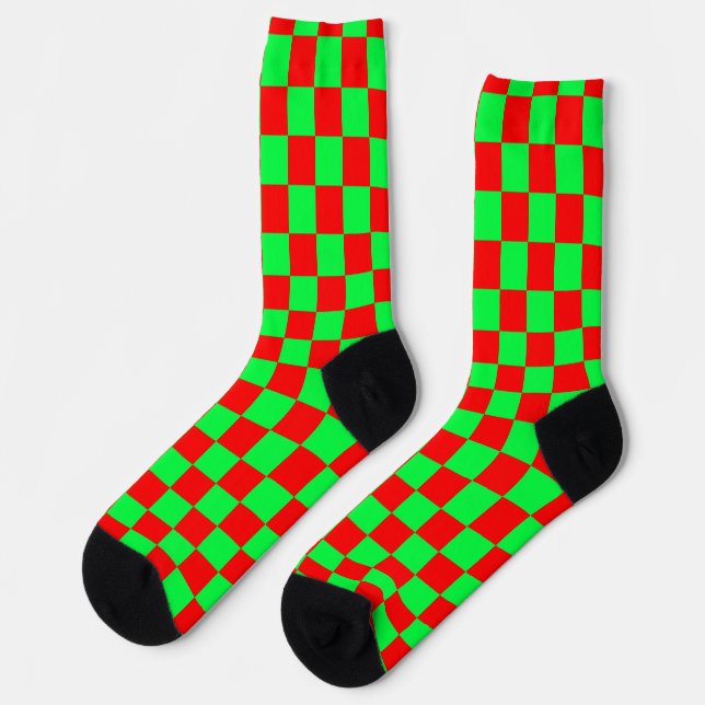 Chequered Crew Socks (Left)