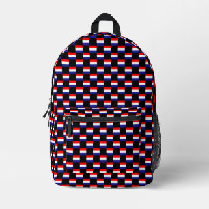 Chequered Croatia Flag Pattern  Printed Backpack