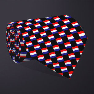 Chequered Croatia Flag Pattern  Tie