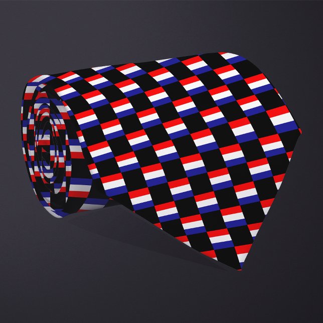 Chequered Croatia Flag Pattern  Tie (Creator Uploaded)