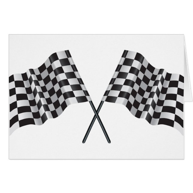 chequered cross flags (Front Horizontal)
