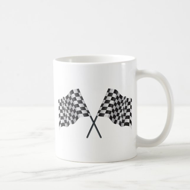 chequered cross flags coffee mug (Right)