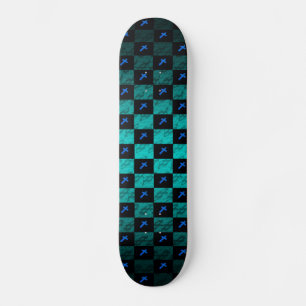 Chequered Cross Skateboard