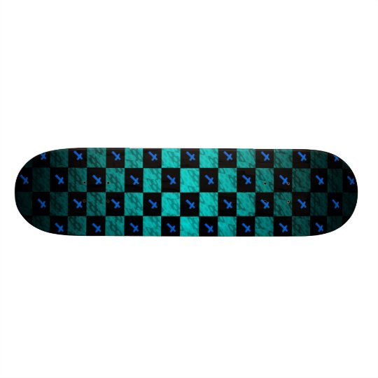 Chequered Cross Skateboard