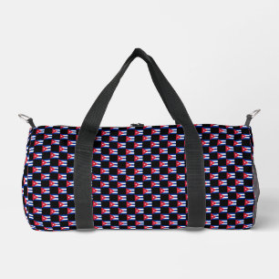 Chequered Cuba Flag Pattern Duffle Bag