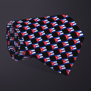 Chequered Cuba Flag Pattern  Tie