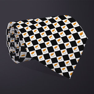 Chequered Cyprus Flag Pattern  Tie