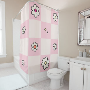 Chequered Daisies Pink