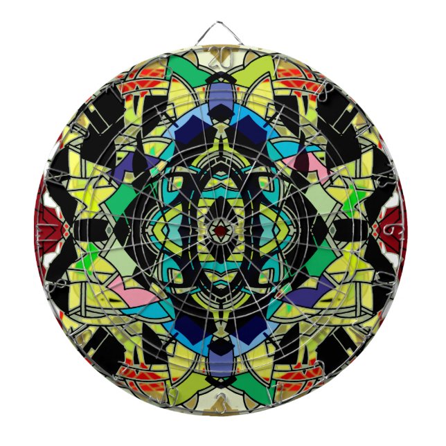 Chequered Design Dartboard (Front)