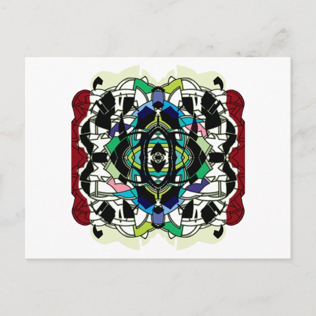 Chequered Design Postcard (Front)