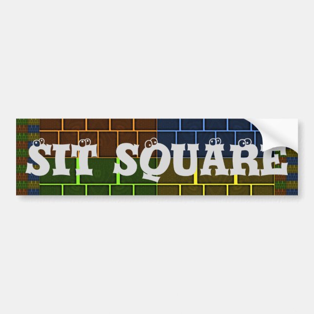 Chequered designs bumper sticker (Front)