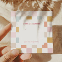 Chequered Earring Display Card