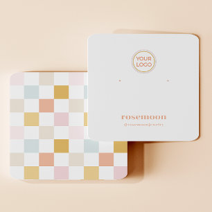 Chequered Earring Display Card