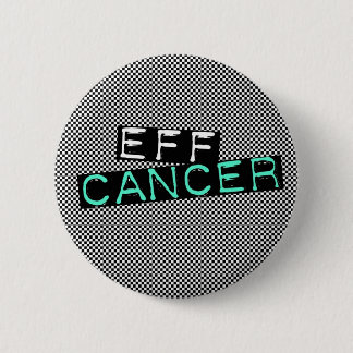 chequered eff cancer 2 inch round button