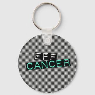 chequered eff cancer keychain