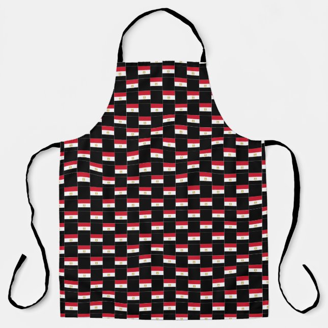 Chequered Egypt Flag Pattern  Apron (Front)